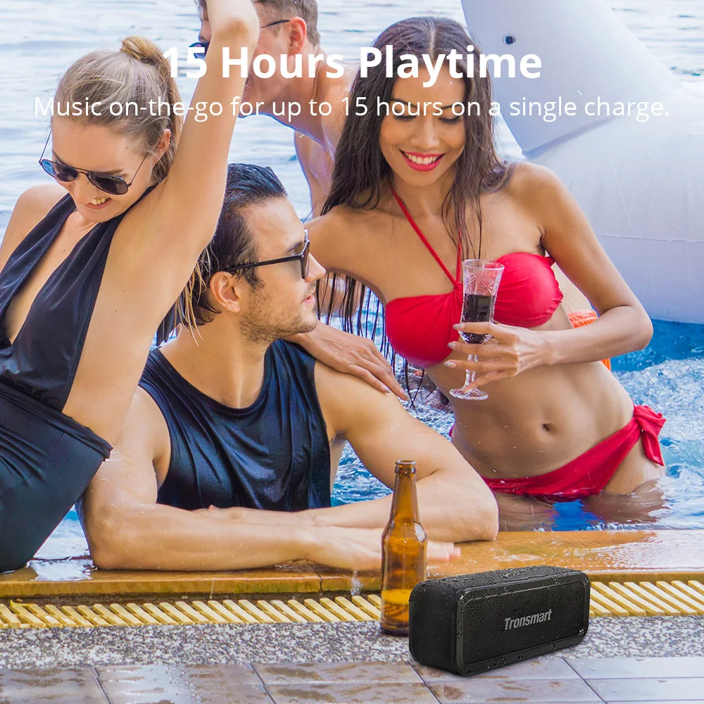 Tronsmart Element Force Bluetooth 5.0 Speaker Waterproof TWS Stereo Sound Wireless Speakers Support NFC/Voice Assistant/TF Card
