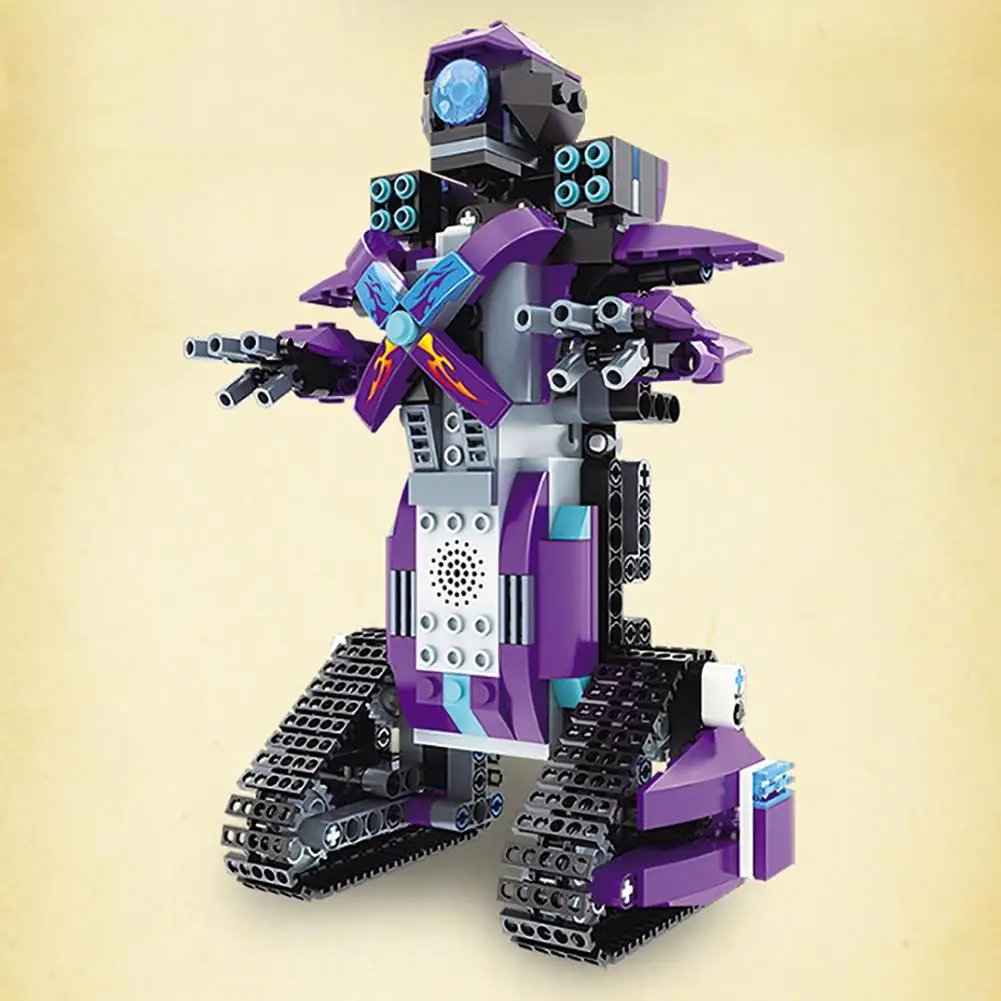 

Remote control robot fighting toy 4 channel remote control building blocks DIY electric robot puzzle children's toys intelligent