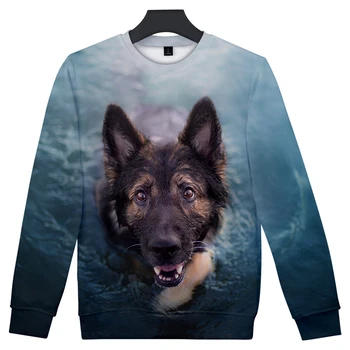 

German Shepherd 3D Sweatshirts cool popular loose sweatshirt Leisure 3D Print Novelty Top Luxury Harajuku