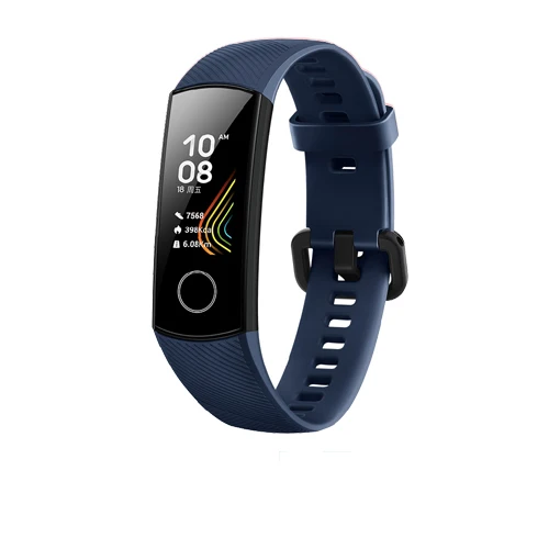 CN Blue Standard Умный Браслет huawei Honor Band 5 с кислородом крови AMOLED для обнаружения положения при плавании пульса и сна huawei - Цвет: CN Blue Standard