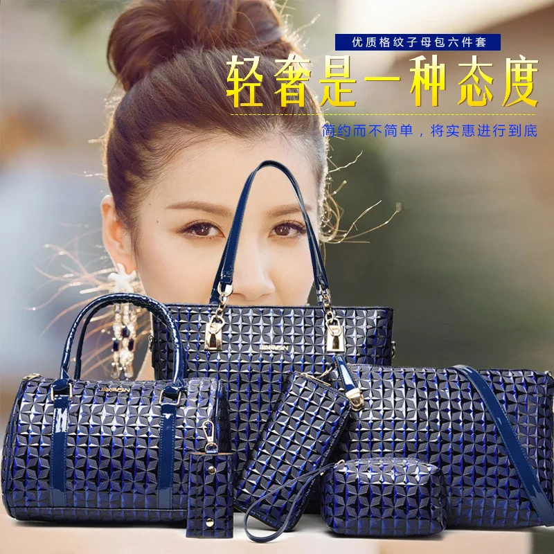 

New Style Different Size Bags Six Pieces Set-Style Pattern Shoulder Bag WOMEN'S PU Sling Bag 903-8825