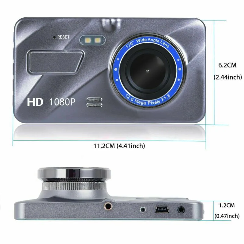 

Dual Lens 4" Car DVR 1080P HD Dash Cam Video Recorder Night Vision Camera 100% brand new and high quality
