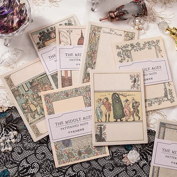 

Medieval series Memo Pad Message Sticky Notes Decorative Vintage pattern Notepad Note paper Memo Stationery Office Supplies