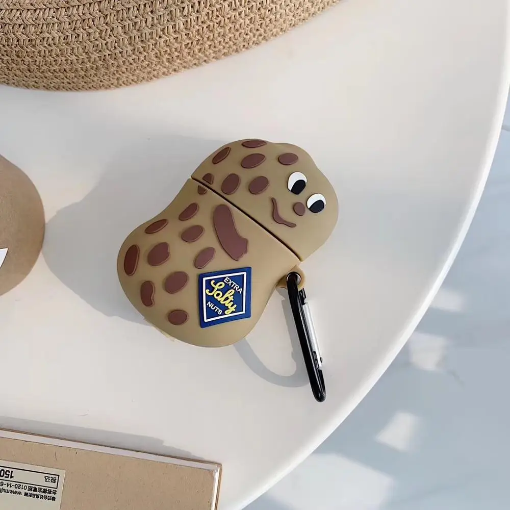 Корейский бренд 3D шоколадный арахис+ кольцо Беспроводная bluetooth-гарнитура силиконовый чехол для гарнитура для airpods защитный противоударный чехол - Цвет: 1