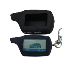 Qualidade superior a91 2-way lcd chaveiro de controle remoto + silicone caso chave para carro russo anti-roubo em dois sentidos alarme de carro starline a91