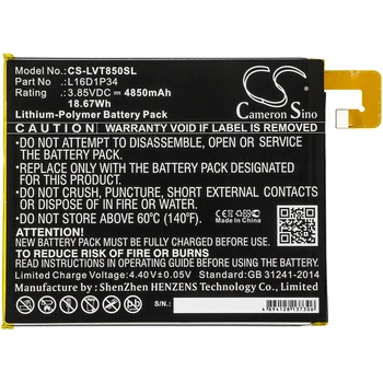 

Cameron Sino Battery for Lenovo Tab 4 Tab4 ZA2B0009US TB-8504F TB-8504X Replacement L16D1P34 4850mAh