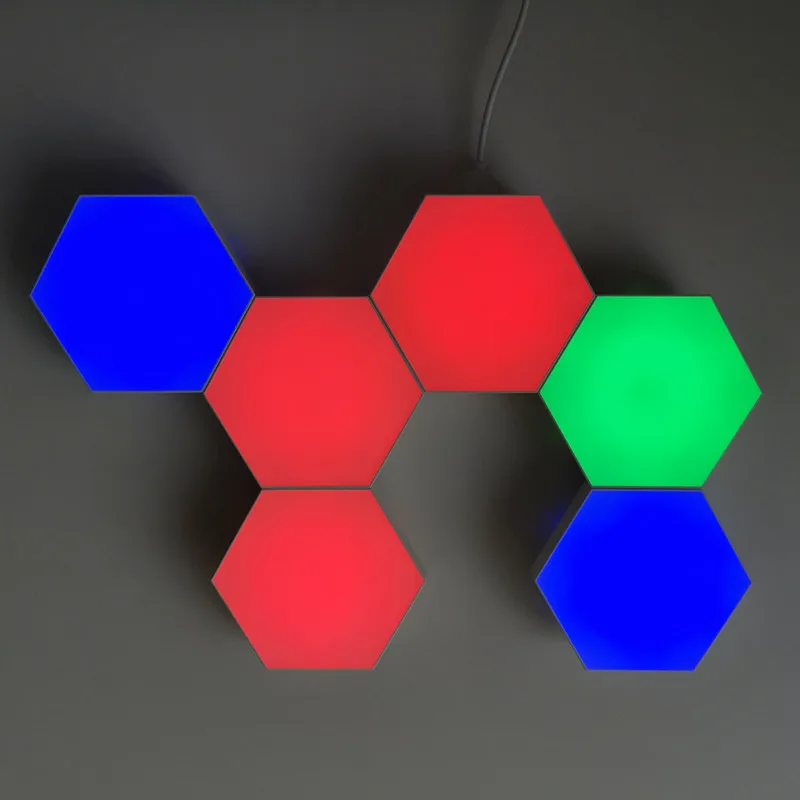 

Room Bedroom Atmosphere Lamp Wall Lamp Honeycomb Lamp Trill Upgrade With A Remote Control Quantum Light Touch Hexagon