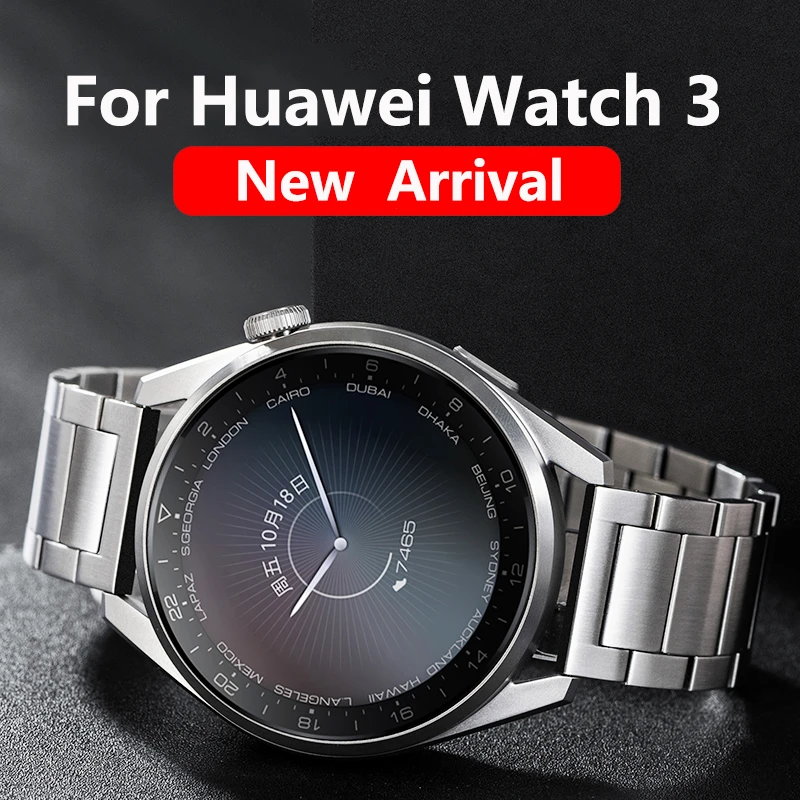 Original Titanium Grey Strap For Huawei Watch 3 Pro Stainless Steel Correa  Metal Watch Band For Gt2 Pro 46mm Gt2e Wrist Band - Watchbands - AliExpress