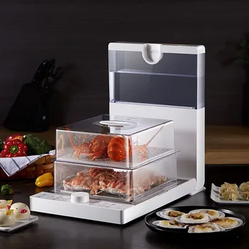 Cheap Fold Electric Steamer Rice Steamer Cooking Machine Multifunction Desktop Household Multi-layer Seafood Steam Box