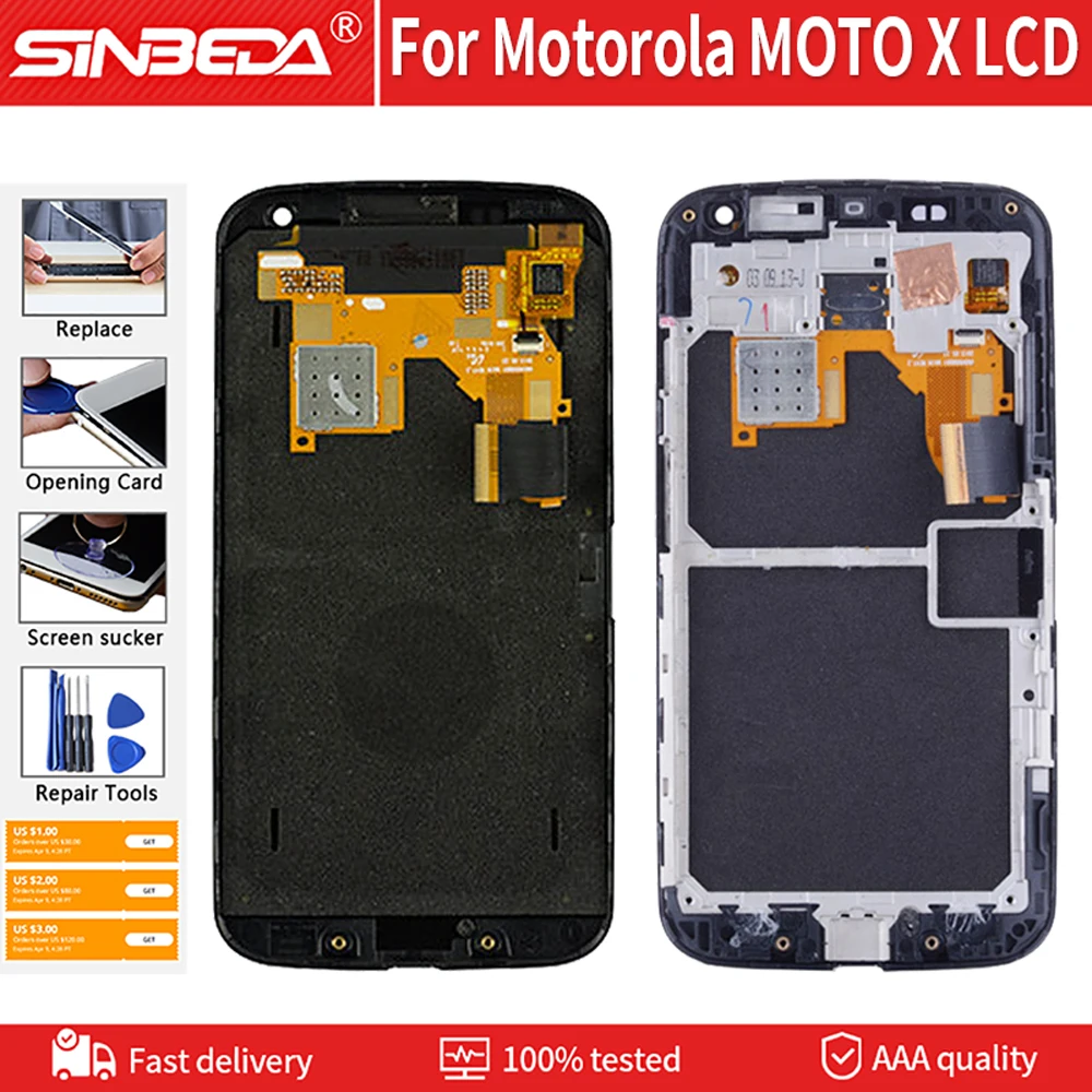 5 2 &quotЖК дисплей для Motorola MOTO X дигитайзер сенсорный экран с рамкой замена Moto XT1052