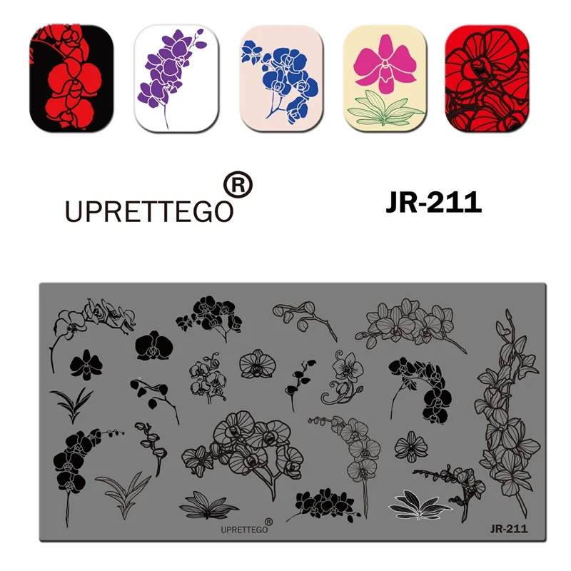 Шаблон штамповочной пластины из нержавеющей стали русская фраза Цветочная буква лампочка свободная линия церковная Орхидея инструмент для ногтей JR211-220