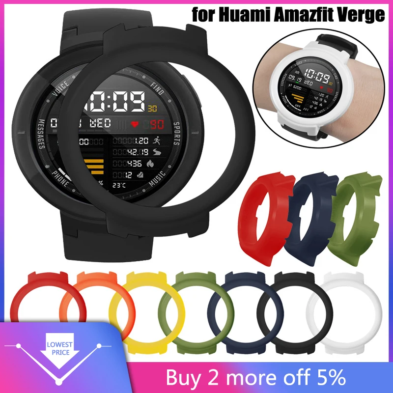 Ультратонкий жесткий защитный чехол-бампер из поликарбоната для Huami Amazfit Verge, сменный ремешок для наручных часов