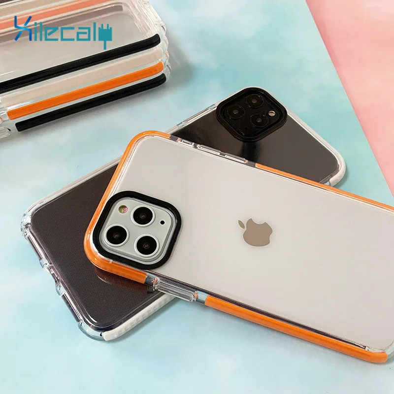Matte Plating Clear Phone Case For iPhone 11 Pro Max Cases 6 6S 7 8 Plus X XS XR Soft Candy Color Cover Capa Fundas | Мобильные