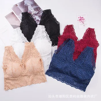 

Lace lace beautiful back wrapped chest plaster pad with bottom to prevent smooth wide shoulder strap suspender vest