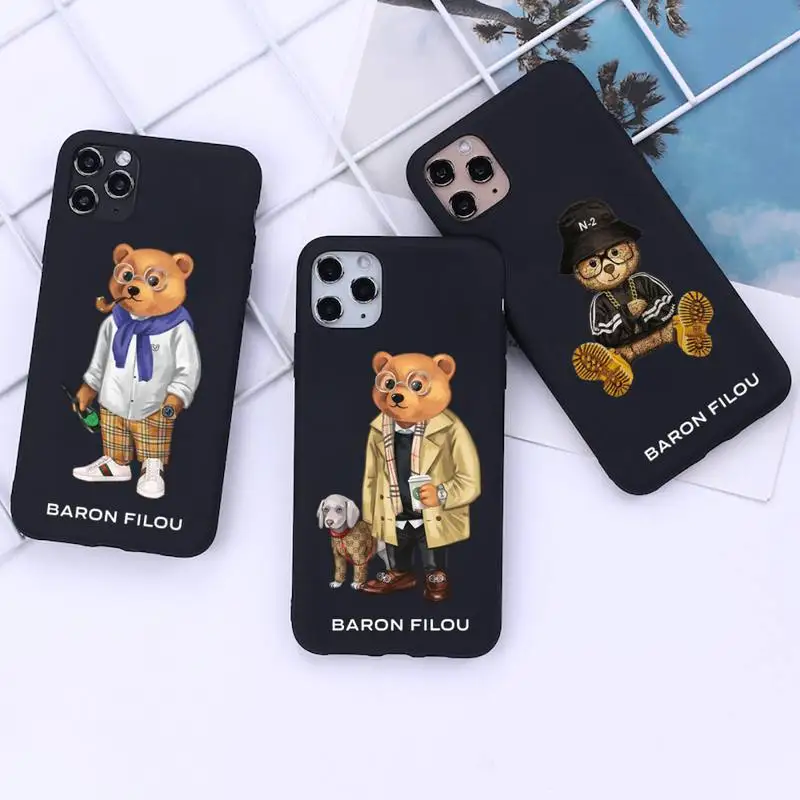 Чехол для телефона с милым медведем iphone 12 11 Pro Mini XS MAX 8 7 6 6S Plus X 5S SE 2020 XR | Мобильные