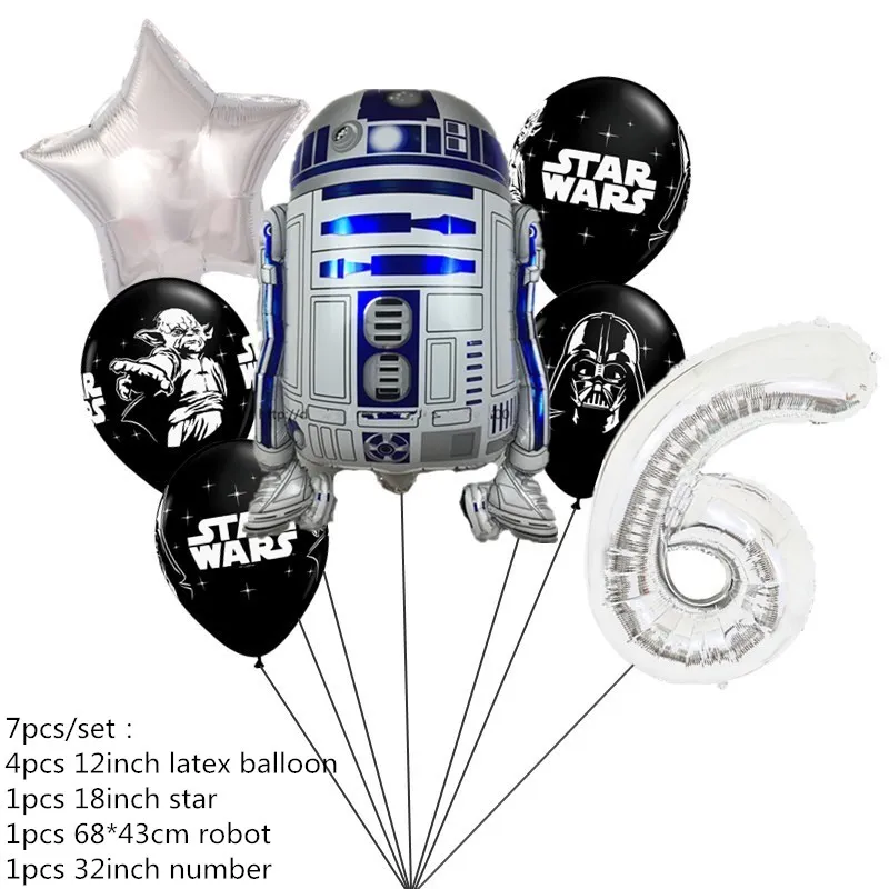 Star Wars Theme Birthday Tableware Set Tablecloth Napkins Birthday Party Table Cover Flags Plates Cups Decora Boys Kids Favors 