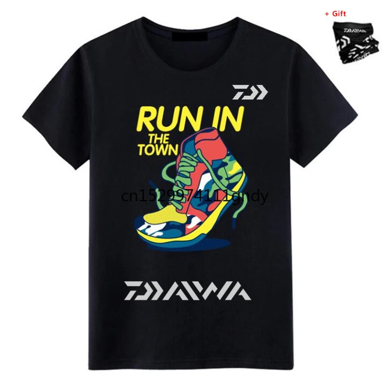 

New Summer Daiwa Men Fishing T-Shirts Cotton Short-sleeve Fishing Clothing Anti-UV Quick Dry Breathable Fishing Clothes Women