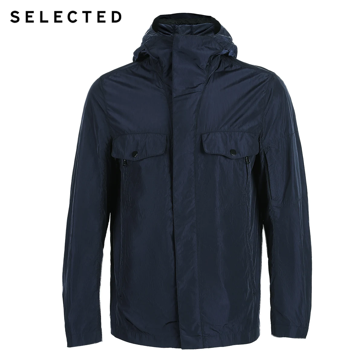 Отборные мужские осенние и зимние длинные пиджаки чистый цвет короткое пальто с капюшоном Куртка S | 419121521