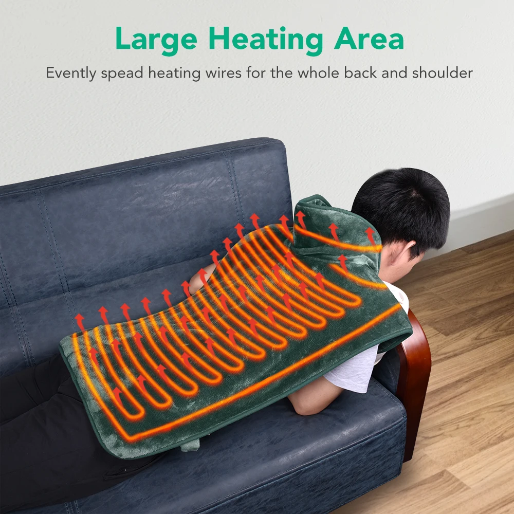  Electric Heating Shawl Pad Neck Back Warmer Heat Wrap Adjustable Temperature Washable Heating Blank