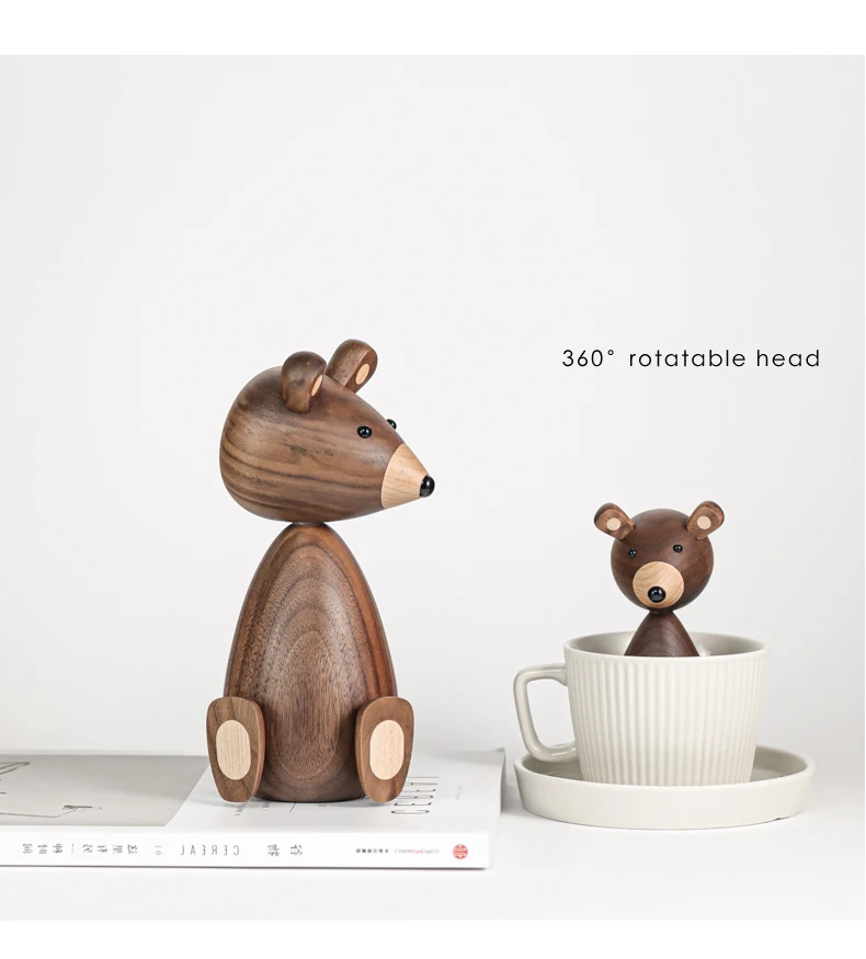 Denmark Wooden Bear Family Figurines