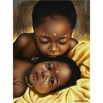 

Diy diamond painting Cross Stitch African girl picture Rhinestones Needlework Home Decorative 5D Square Full Diamond Embroidery
