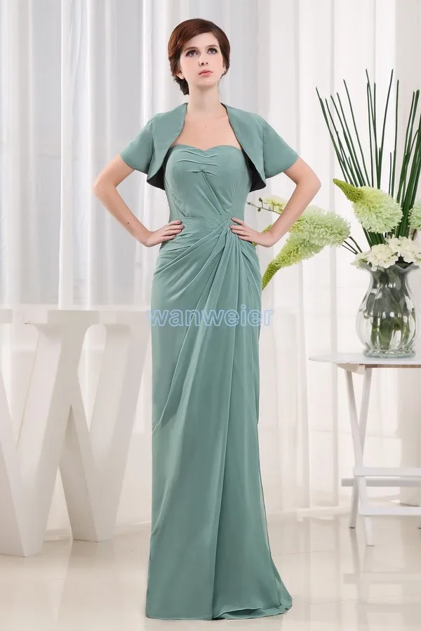 

free shipping new style 2016 brides maid dresses maxi dresses long chiffon mother of the bride dress and short sleeve jacket