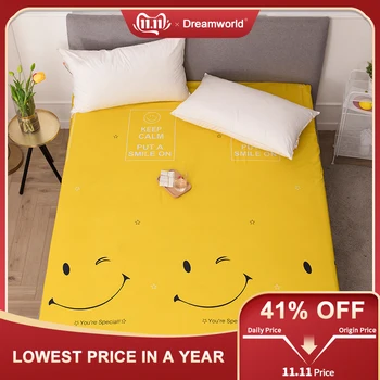 

Dreamworld New Coming Fitted Sheet Mattress Cover with All-around Elastic Rubber Band Printed Bed Sheet Hot Selling Bed Linens