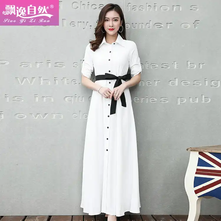 vestido liso manga longa