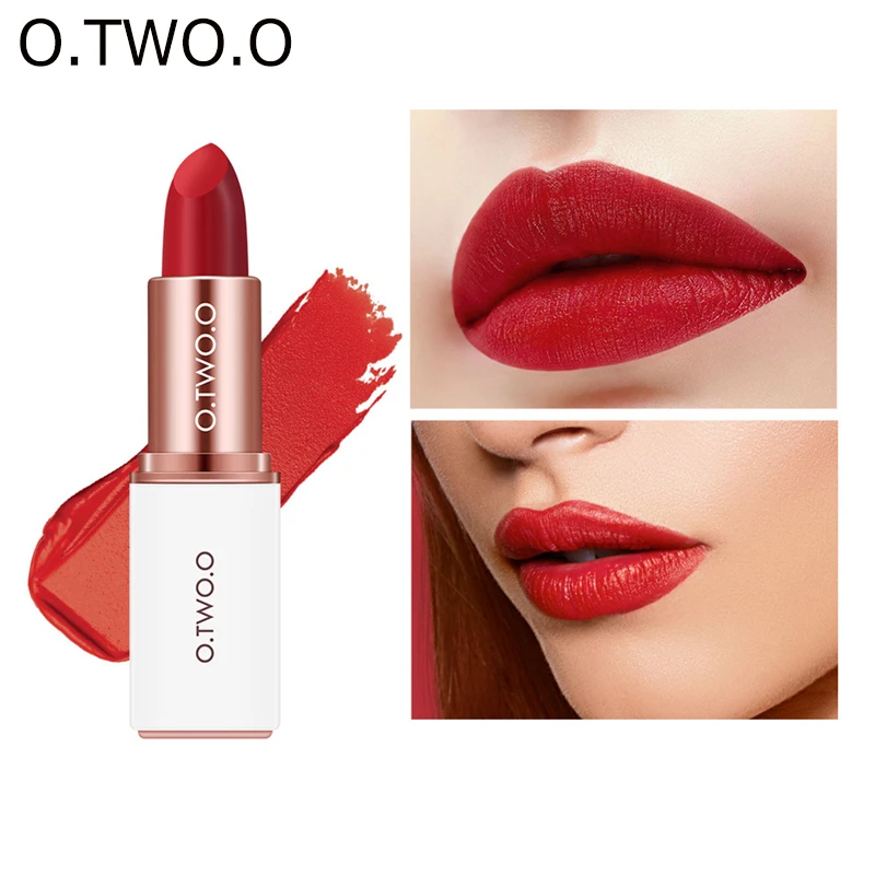 O. TWO. O Макияж матовая губная помада водостойкая Make Up Batom Maquiagem Rouge A Levre Косметическая стойкая Красная губная помада Batom Tint