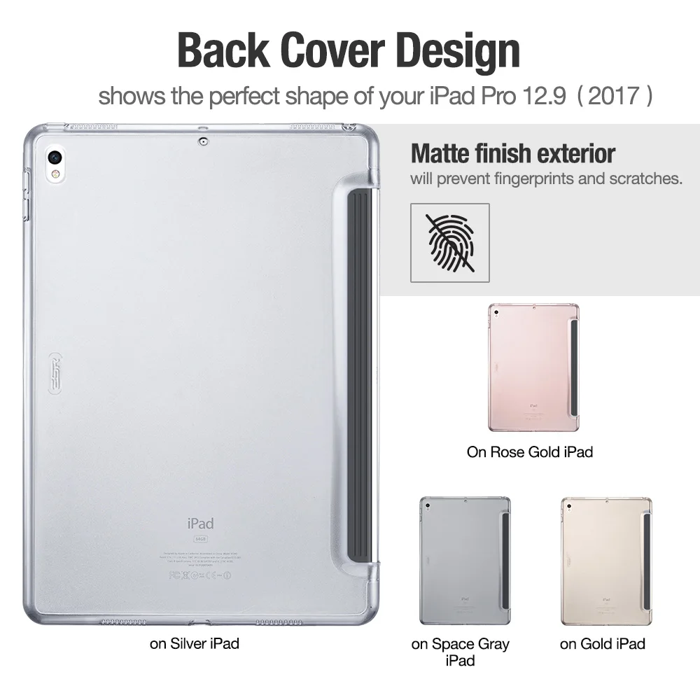 Чехол для iPad Pro 12 9 2017 ESR жесткий чехол идеально сочетающийся со смарт клавиатурой