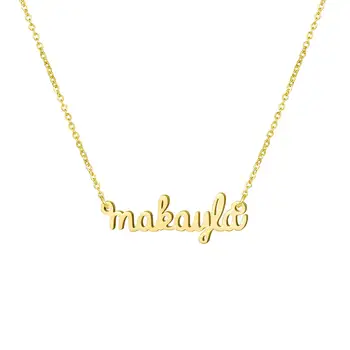 

Customized Necklace Stainless Steel Necklace Nameplate Choker Pendant English Name Jewelry Necklace 45 Fonts AAA Quality