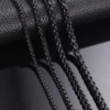 1 pièce largeur 3mm/4mm/5mm/6mm couleur noire quille lien chaîne collier pour hommes femmes acier inoxydable chaîne collier ► Photo 1/3