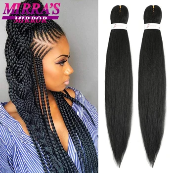 

Mirra's Mirror 100Pcs Pre Stretched Ombre Braiding Hair Extension Wholesale Synthetic Hair For Twist Box Braid Hot Water Setting