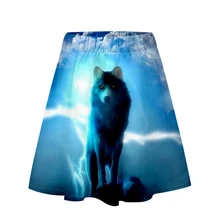 Галактика волк юбка Харадзюку Повседневная стиль Харадзюку поп юбка новая сексуальная Kpops Женские повседневные волки юбки уличная одежда