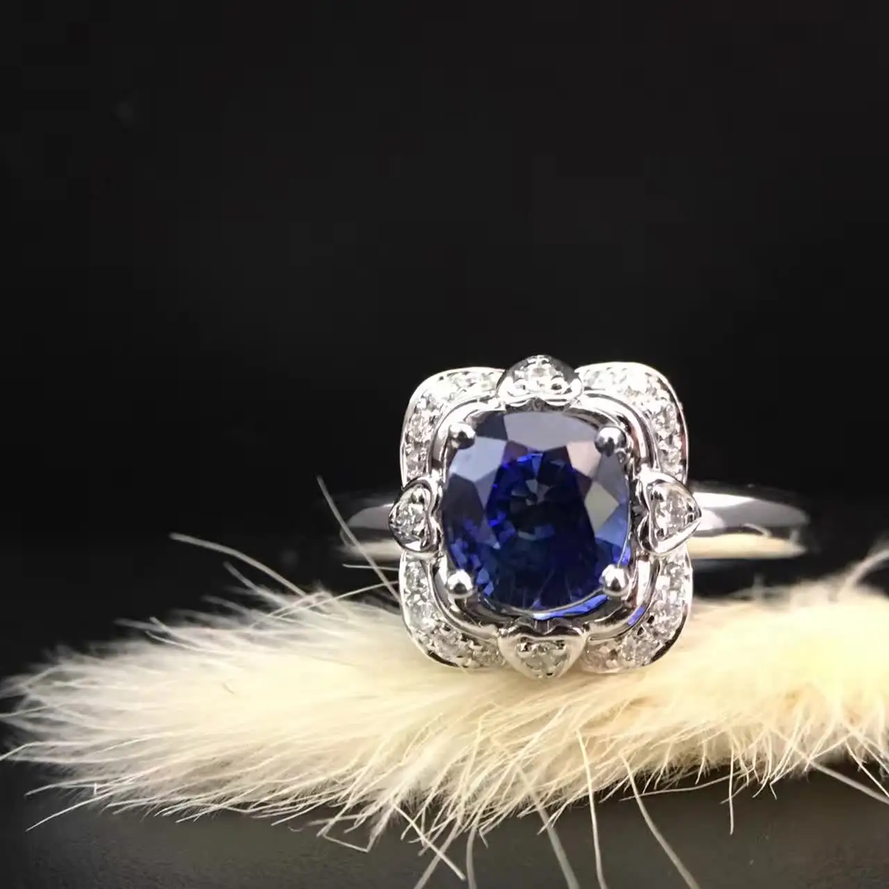 1.428ct+ 0.108ct 18K золото натуральный сапфир женское кольцо с алмазной установкой новое Изысканное Украшение на свадьбу обручальное кольцо