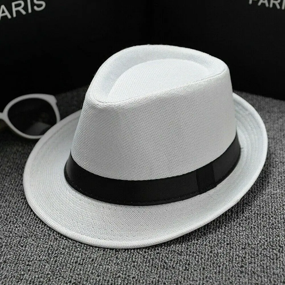 Унисекс для мужчин и женщин Шляпа Fedora Trilby широкие поля, из соломы летняя пляжная шляпа Панама 6 цветов модная новинка