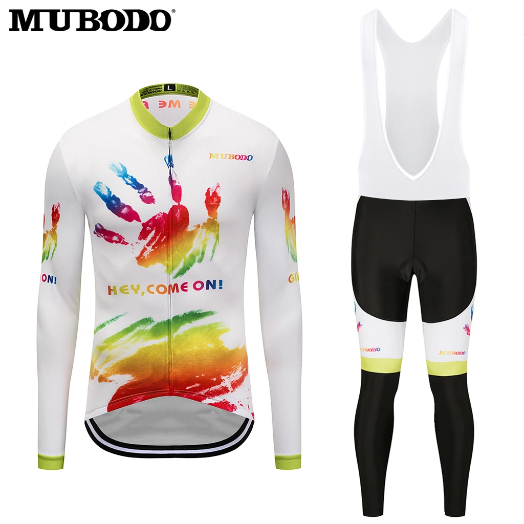 

MUBODO Manicotto Lungo Che Cicla la Jersey di Sport Delle Donne Abbigliamento Ciclismo Traspirante Camicia Strada Della 002