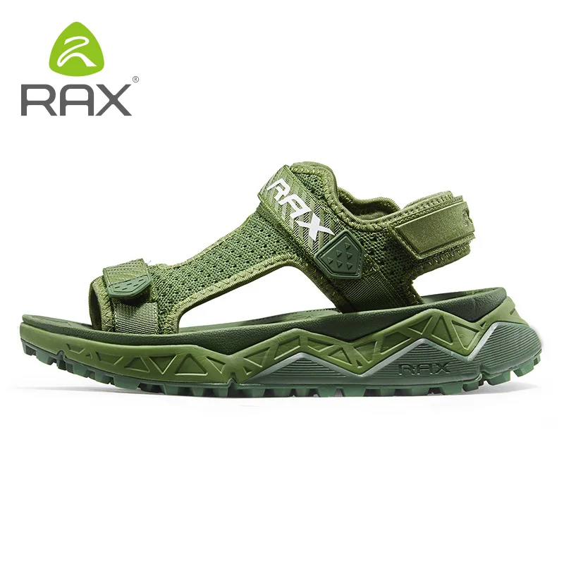 489 green men RAX/мужские спортивные сандалии; сезон лето; пляжные сандалии для мужчин; Водонепроницаемая Обувь для треккинга; Мужская дышащая обувь; Женская быстросохнущая обувь - Цвет: 489 green men