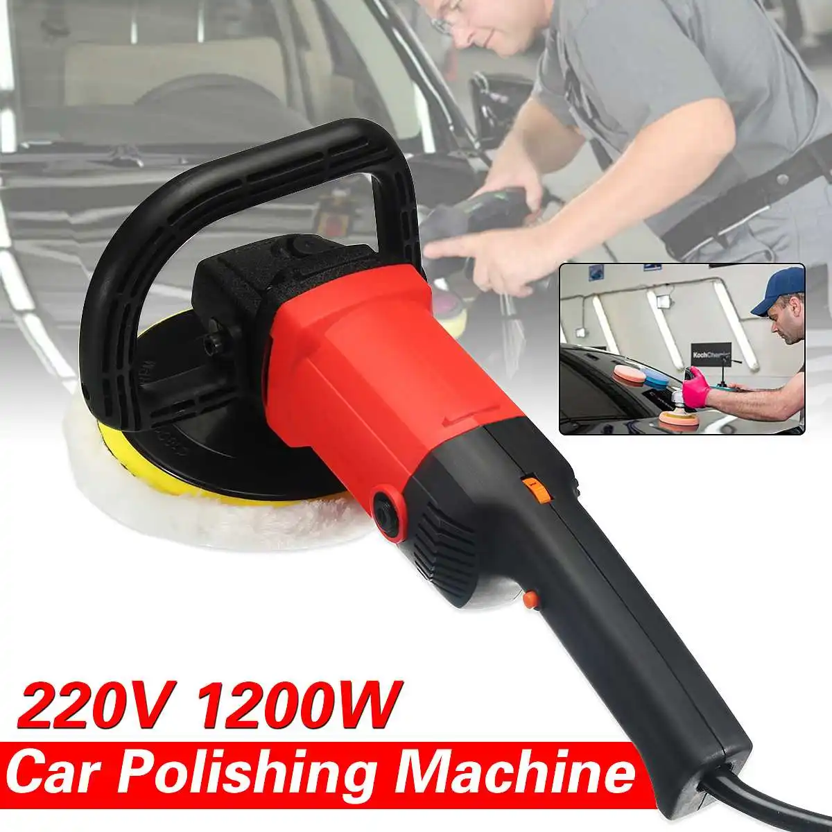 

1200W 220V Grinder Mini Polishing Sanding Waxing Machine Car Polisher Sanding Machine Orbit Polish Adjustable Speed Power Tools