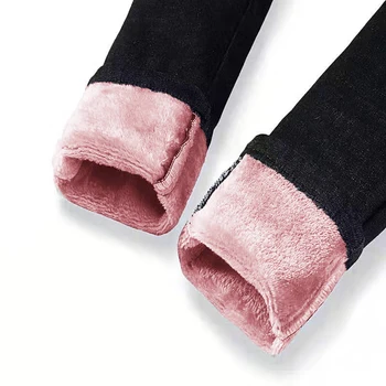 

Ff9907 2019 new autumn winter women fashion casual Denim Pants Plus cashmere thickening warm womens clothes korean