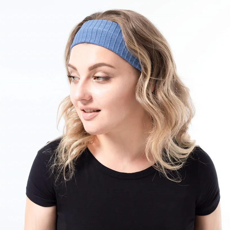 New Cashmere Cross Wide Headbands Winter Ear Warmer Soft Elastic Headwrap Turban for Women Solid Bandana Scarf Hair Accessories hair clips for women