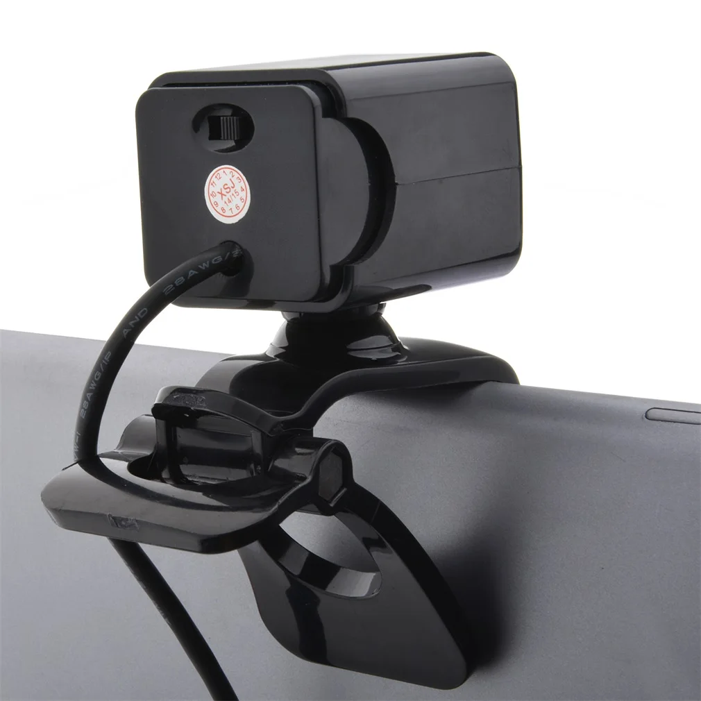 Абсолютно USB 2,0 4 светодиодный HD веб-камера Веб-камера для компьютера ПК ноутбука с микрофоном черный