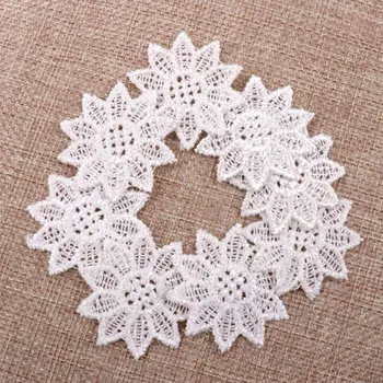 

50pcs/lot wholesale New beautiful lace Applique Garment Accessories Decoration Sew On Guipure Lace Fabric