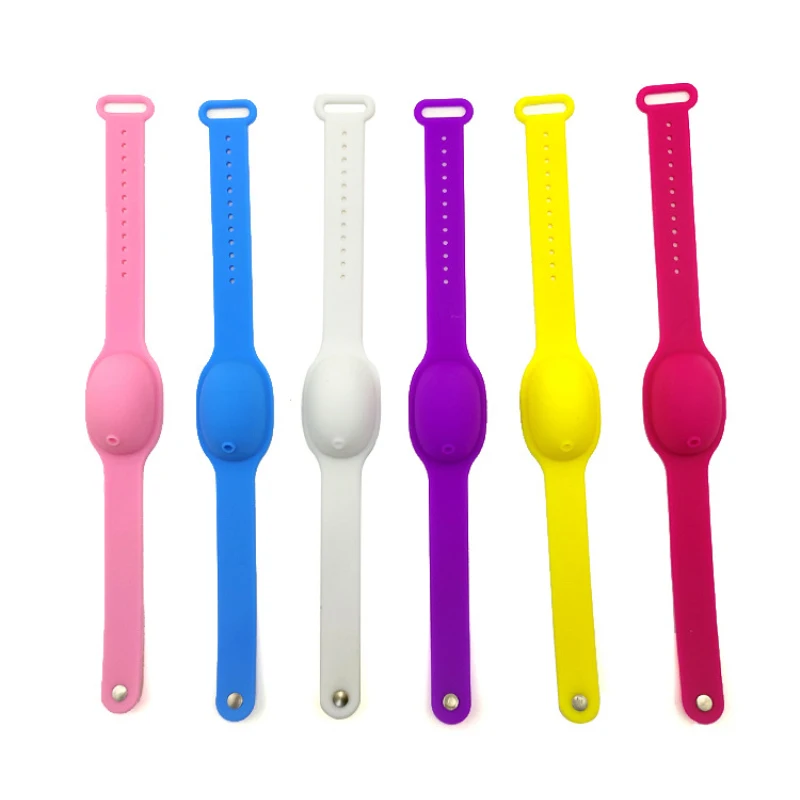 

Hot Selling Hand Sanitizer Wristband Silicone Watch Strap Children No-Clean Hand Sanitizer Bracelet Adult Kid Silicone Bracelet