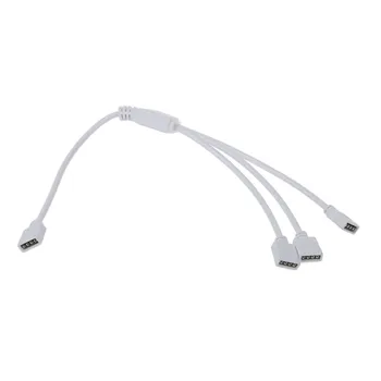 

RGB LED Flexible Strip 4 Pin Female to 3 Female Connector Cable White