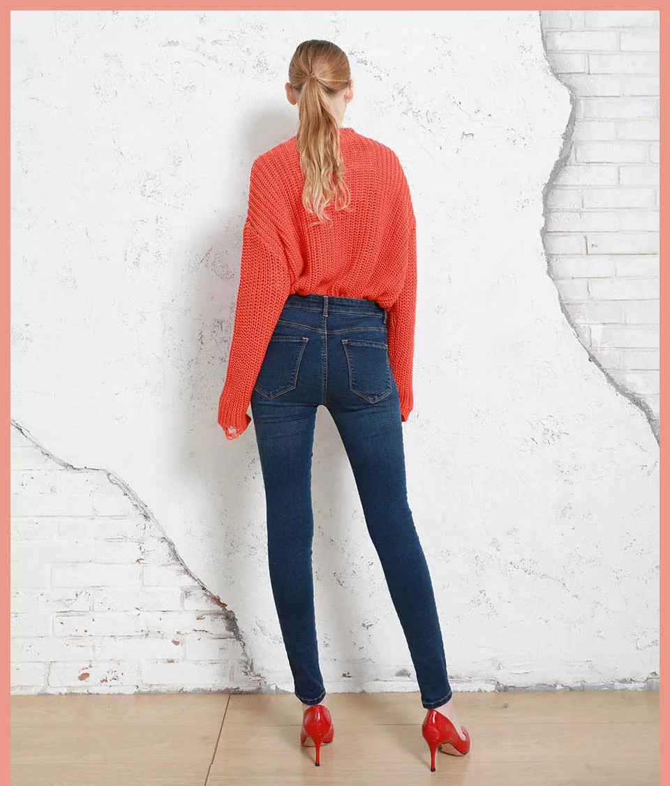 Зимние джинсы Vrouwen скинни Broek супер стрейч поддельные Voorzijde карман Tail Blauw Grijs Zwart Wit тонкие эластичные джинсы