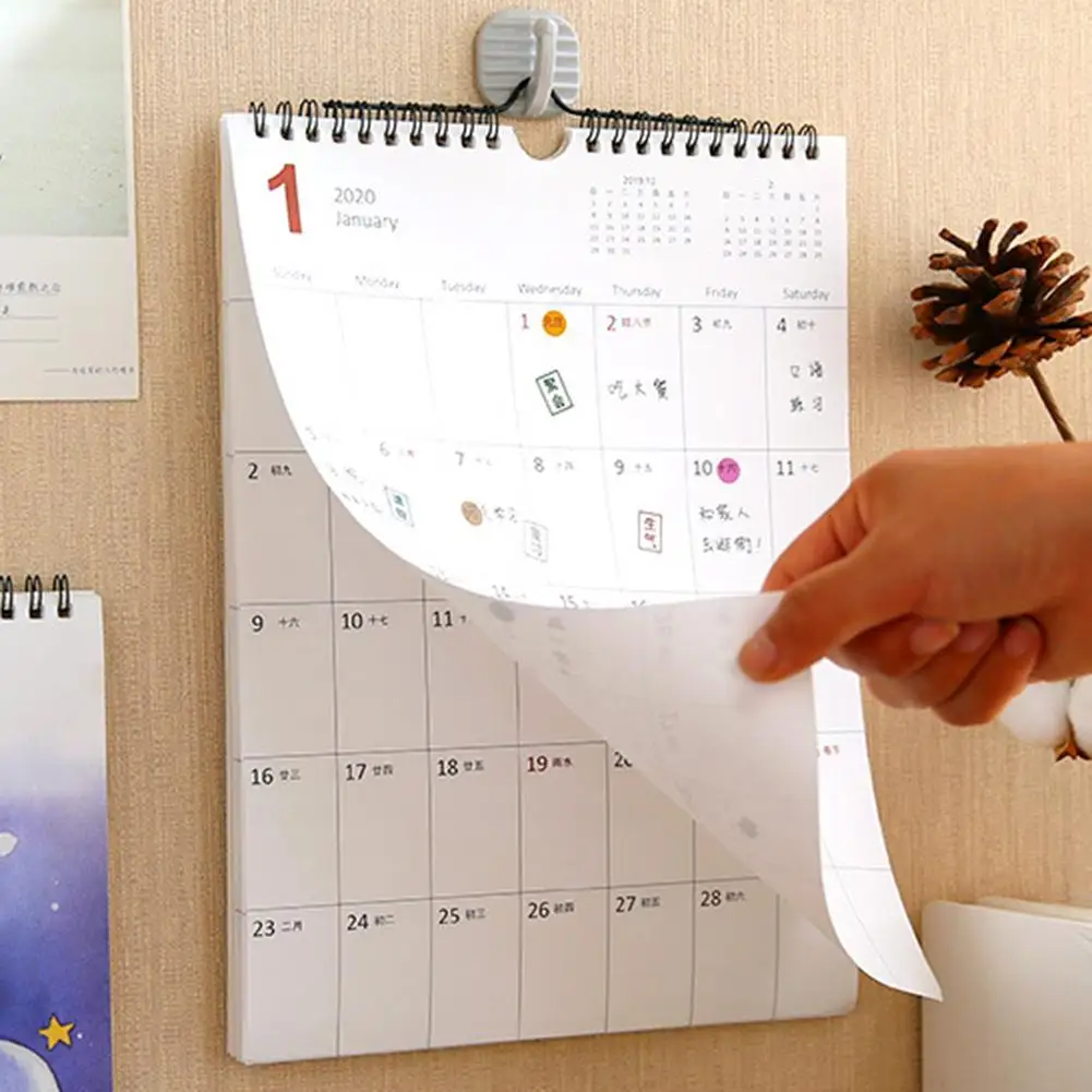 Ежедневник, настенный бумажный календарь График обучения, ежедневник для офиса, школы, домашнего планирования, учебные принадлежности