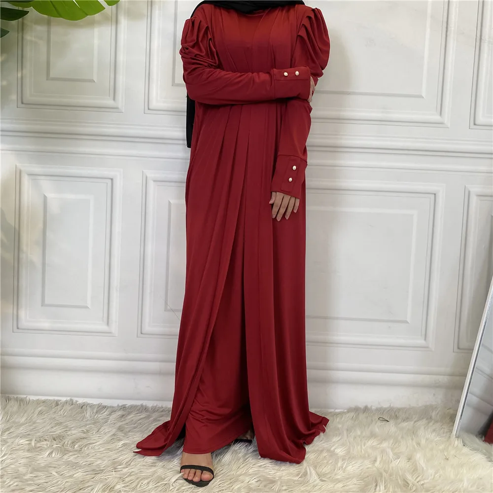 Coral Red Georgette Fustan | Kaftan, Formal dresses long, Dress