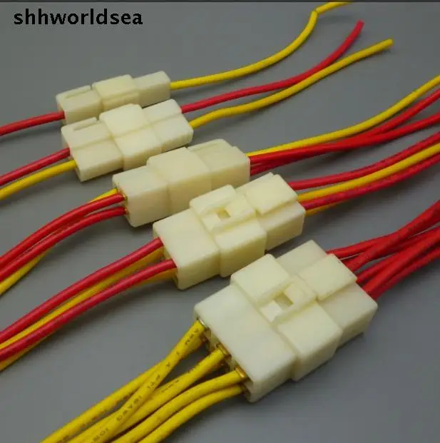 

worldgolden 100sets 1P 2P 3P 4P 6P 6.3mm connector Electrical 6.3 Connector Kits Male Female socket plug for Motorcycle Car
