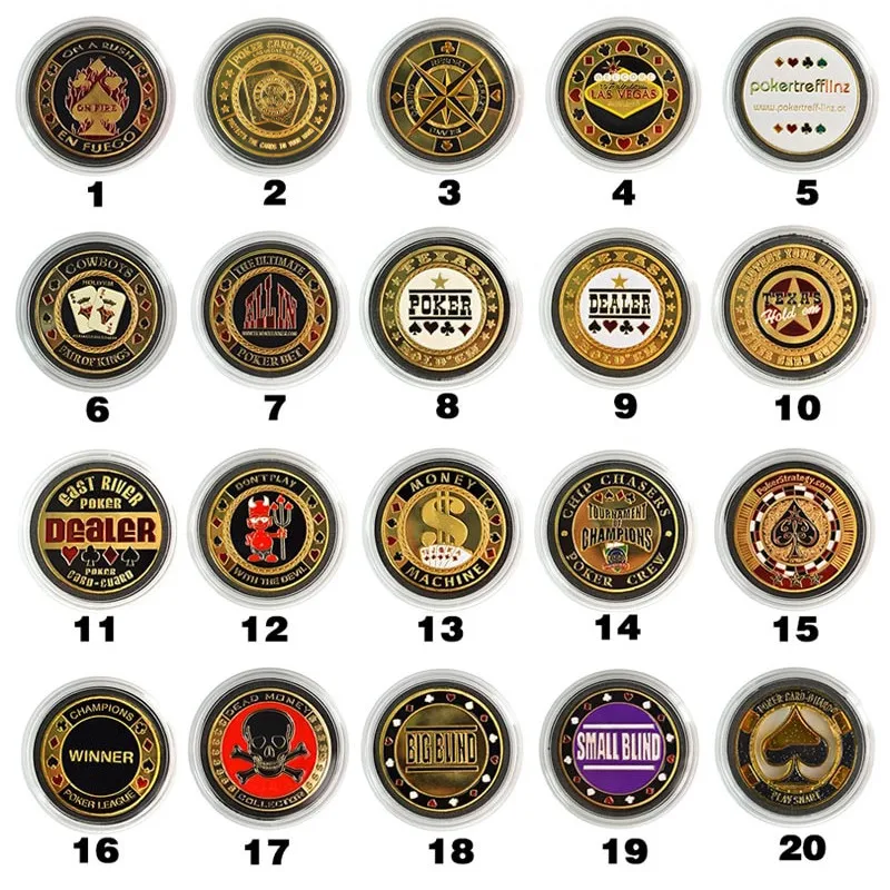 Metal Poker Card Guard Protector Poker Cards Metal Souvenir Poker Chips